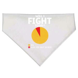 Will I Fight Today Taekwondo Player Martial Arts Tkd Gift USA-Made Doggie Bandana