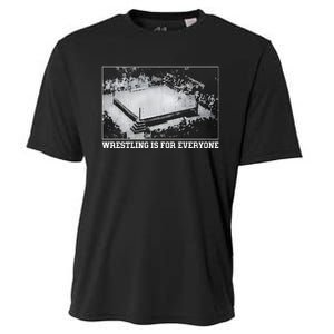 Wrestling Is For Everyone No Space For Racism Sexism Fascism Cooling Performance Crew T-Shirt