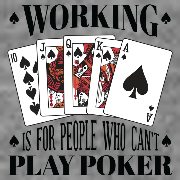 Working Is For People Who Can't Play Poker 7-Panel Snapback Hat