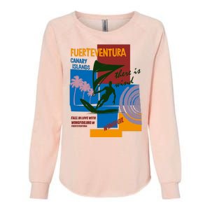 Wingfoil In Fuerteventura Spain Womens California Wash Sweatshirt