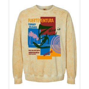 Wingfoil In Fuerteventura Spain Colorblast Crewneck Sweatshirt