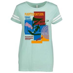 Wingfoil In Fuerteventura Spain Enza Ladies Jersey Football T-Shirt