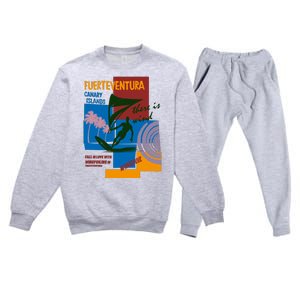 Wingfoil In Fuerteventura Spain Premium Crewneck Sweatsuit Set