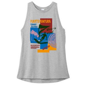 Wingfoil In Fuerteventura Spain Ladies PosiCharge Tri-Blend Wicking Tank