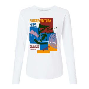 Wingfoil In Fuerteventura Spain Womens Cotton Relaxed Long Sleeve T-Shirt