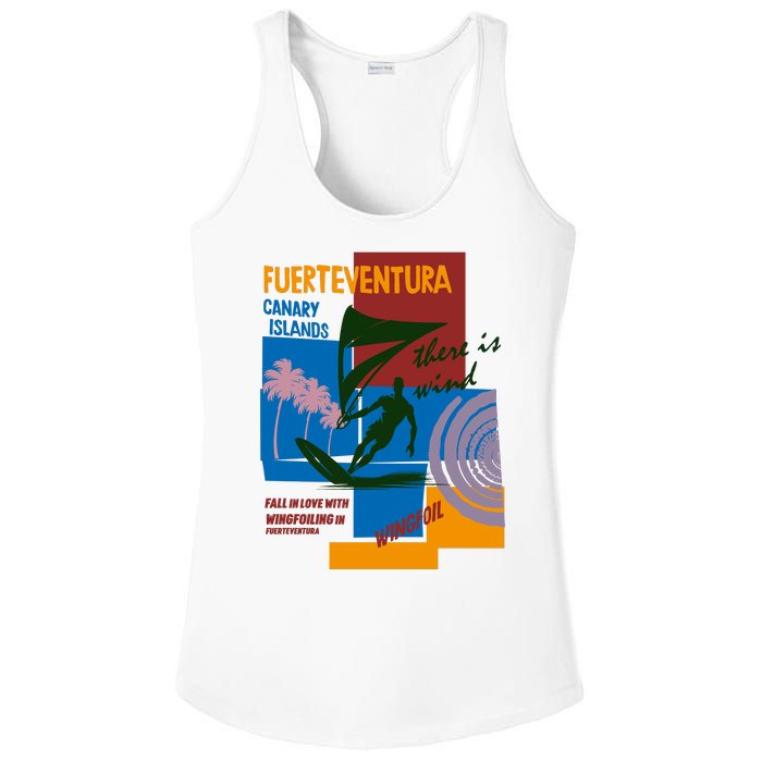 Wingfoil In Fuerteventura Spain Ladies PosiCharge Competitor Racerback Tank