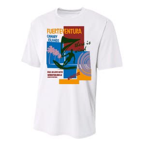 Wingfoil In Fuerteventura Spain Performance Sprint T-Shirt