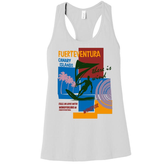 Wingfoil In Fuerteventura Spain Women's Racerback Tank