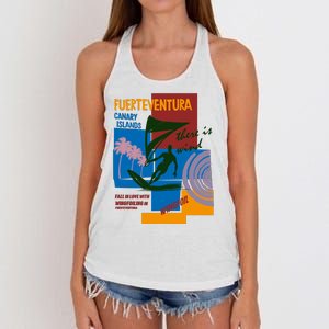 Wingfoil In Fuerteventura Spain Women's Knotted Racerback Tank