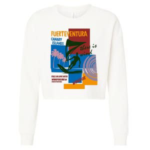 Wingfoil In Fuerteventura Spain Cropped Pullover Crew