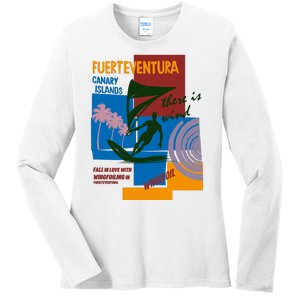 Wingfoil In Fuerteventura Spain Ladies Long Sleeve Shirt