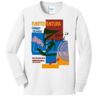 Wingfoil In Fuerteventura Spain Kids Long Sleeve Shirt