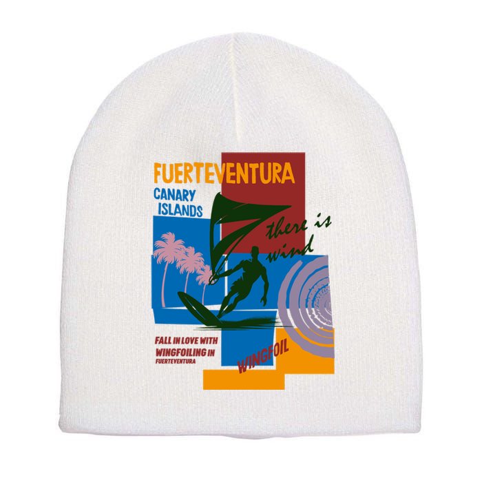 Wingfoil In Fuerteventura Spain Short Acrylic Beanie