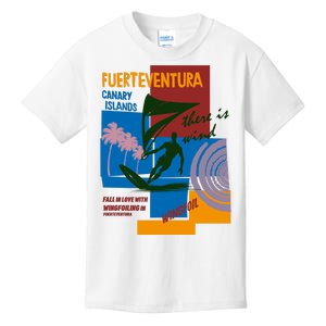 Wingfoil In Fuerteventura Spain Kids T-Shirt