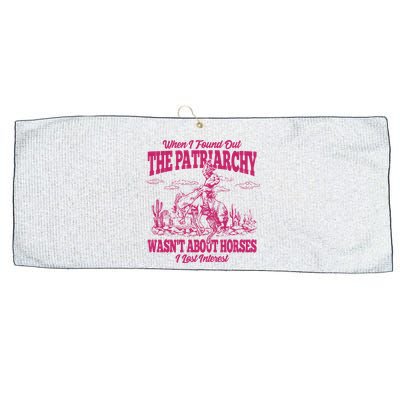 When I Found Out The Patriarchy Wasnt About Horses I Lost Interest Large Microfiber Waffle Golf Towel