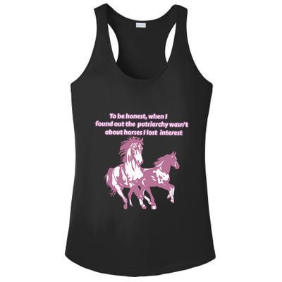 When I Found Out The Patriarchy Wasnt About Horses I Lost Interest Ladies PosiCharge Competitor Racerback Tank