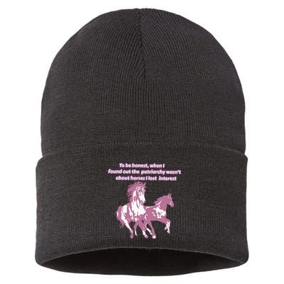 When I Found Out The Patriarchy Wasnt About Horses I Lost Interest Sustainable Knit Beanie