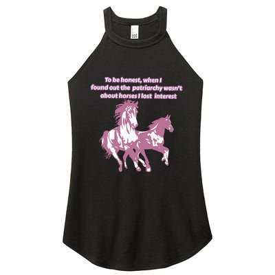 When I Found Out The Patriarchy Wasnt About Horses I Lost Interest Women's Perfect Tri Rocker Tank