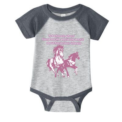 When I Found Out The Patriarchy Wasnt About Horses I Lost Interest Infant Baby Jersey Bodysuit