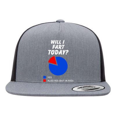 Will I Fart Today Yes Sarcastic I Love To Farting Humor Flat Bill Trucker Hat