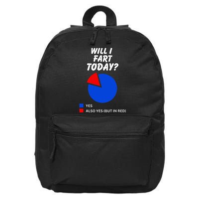 Will I Fart Today Yes Sarcastic I Love To Farting Humor 16 in Basic Backpack