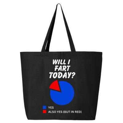 Will I Fart Today Yes Sarcastic I Love To Farting Humor 25L Jumbo Tote