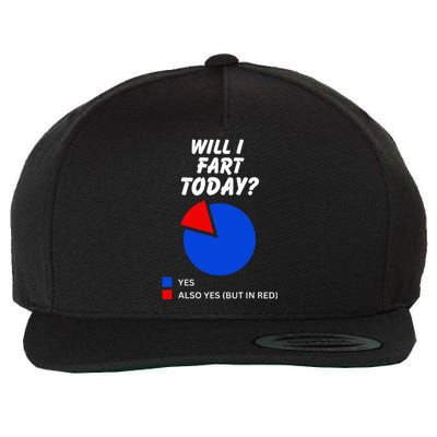 Will I Fart Today Yes Sarcastic I Love To Farting Humor Wool Snapback Cap