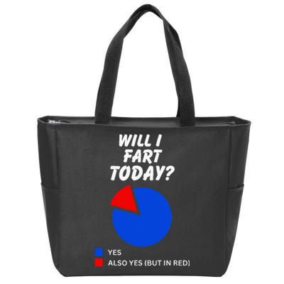 Will I Fart Today Yes Sarcastic I Love To Farting Humor Zip Tote Bag