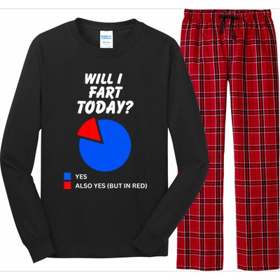 Will I Fart Today? Yes Sarcastic I Love To Farting Humor Long Sleeve Pajama Set