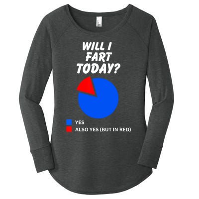 Will I Fart Today? Yes Sarcastic I Love To Farting Humor Women's Perfect Tri Tunic Long Sleeve Shirt