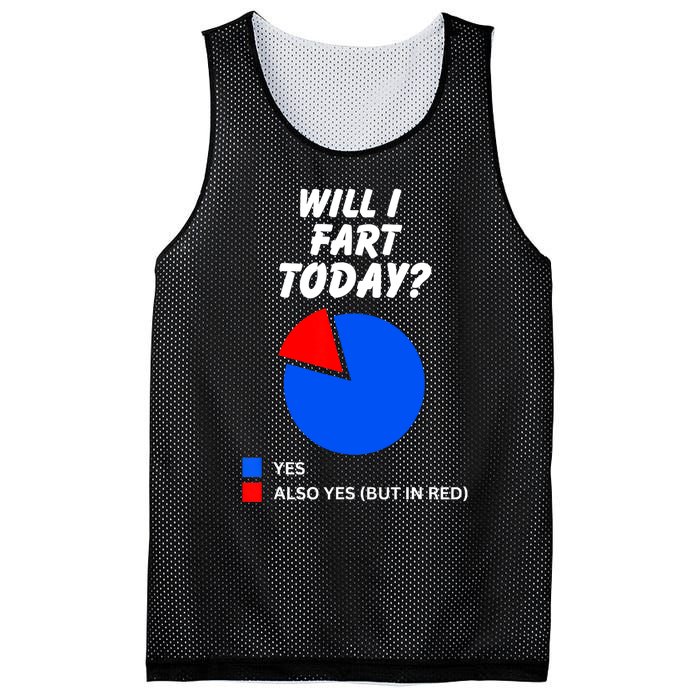 Will I Fart Today? Yes Sarcastic I Love To Farting Humor Mesh Reversible Basketball Jersey Tank