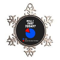 Will I Fart Today? Yes Sarcastic I Love To Farting Humor Metallic Star Ornament