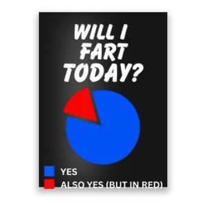 Will I Fart Today? Yes Sarcastic I Love To Farting Humor Poster