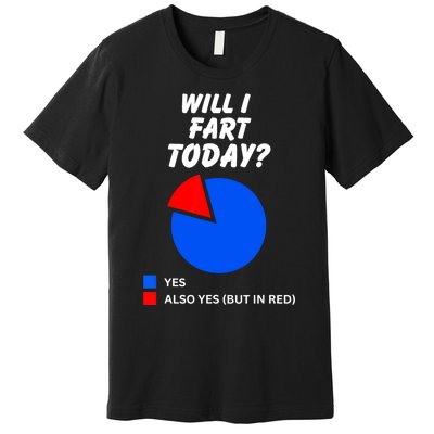 Will I Fart Today? Yes Sarcastic I Love To Farting Humor Premium T-Shirt