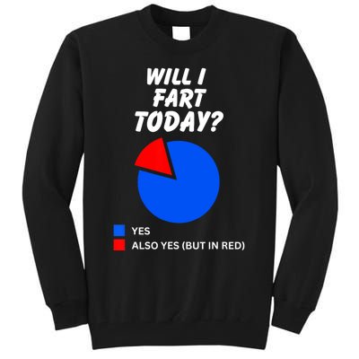 Will I Fart Today? Yes Sarcastic I Love To Farting Humor Tall Sweatshirt