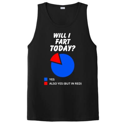 Will I Fart Today? Yes Sarcastic I Love To Farting Humor PosiCharge Competitor Tank