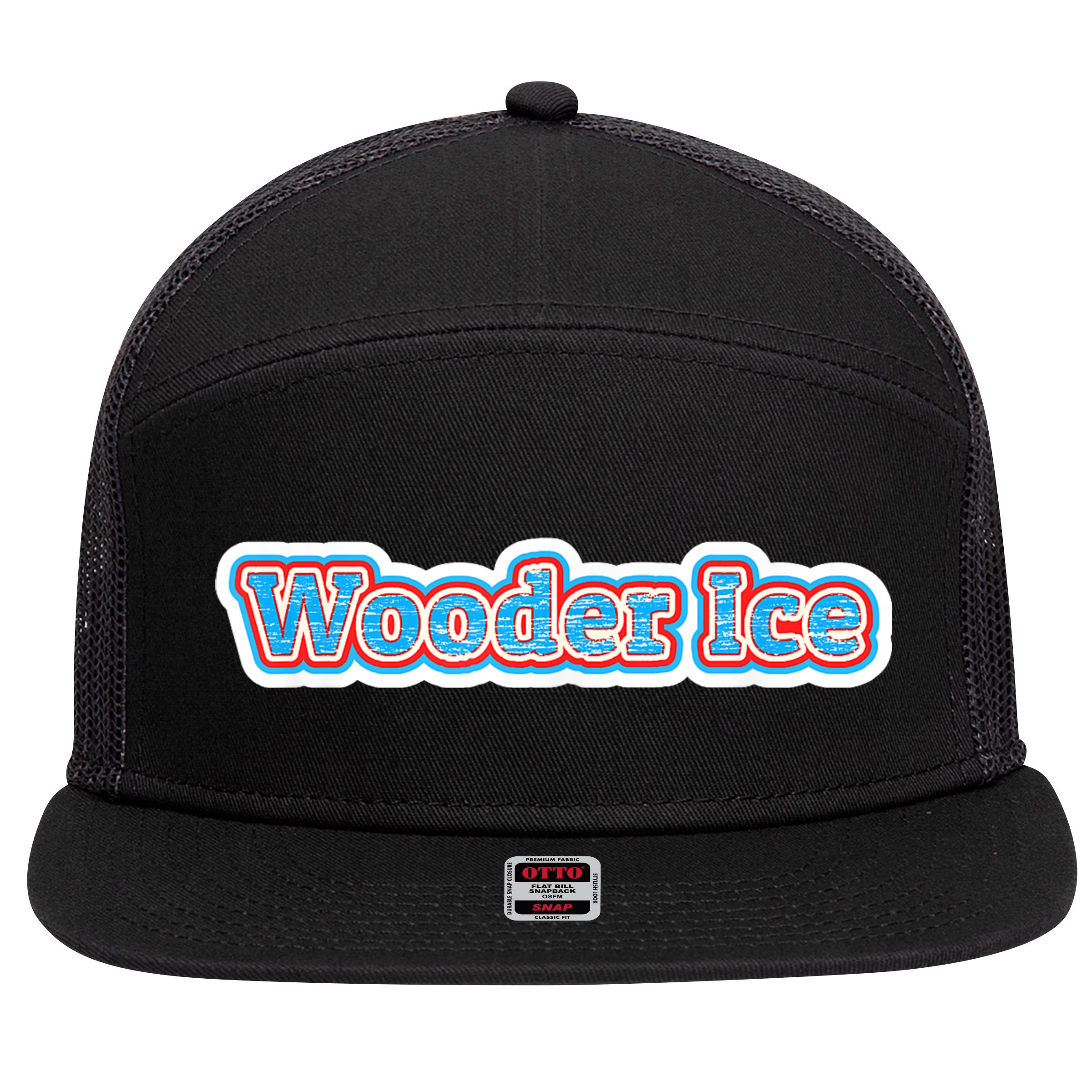 Wooder Ice Funny Philadelphia Slang Novelty Water Ice 7 Panel Mesh Trucker Snapback Hat