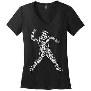 West Indies Flag Cricket Player Sports Gift Women's V-Neck T-Shirt