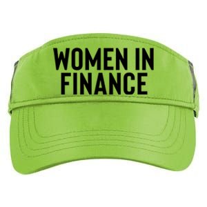 Wo In Finance Banking Banker Students Mothers Day Funny Gift Adult Drive Performance Visor