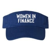 Wo In Finance Banking Banker Students Mothers Day Funny Gift Valucap Bio-Washed Visor