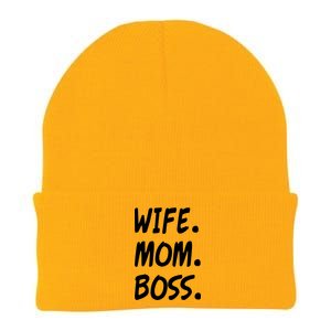 Wife Mom Boss Mommy is the Boss Knit Cap Winter Beanie