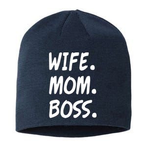 Wife Mom Boss Mommy is the Boss Sustainable Beanie