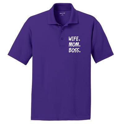 Wife Mom Boss Mommy is the Boss PosiCharge RacerMesh Polo