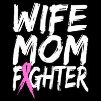 Wife Mom Fighter Breast Cancer Awareness Premium T-Shirt