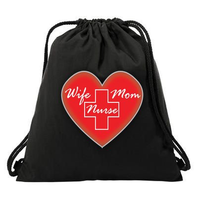 Wife Mom Nurse Drawstring Bag