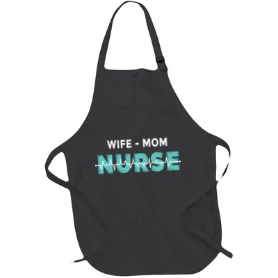Wife Mom Nurse Pulse Full-Length Apron With Pockets