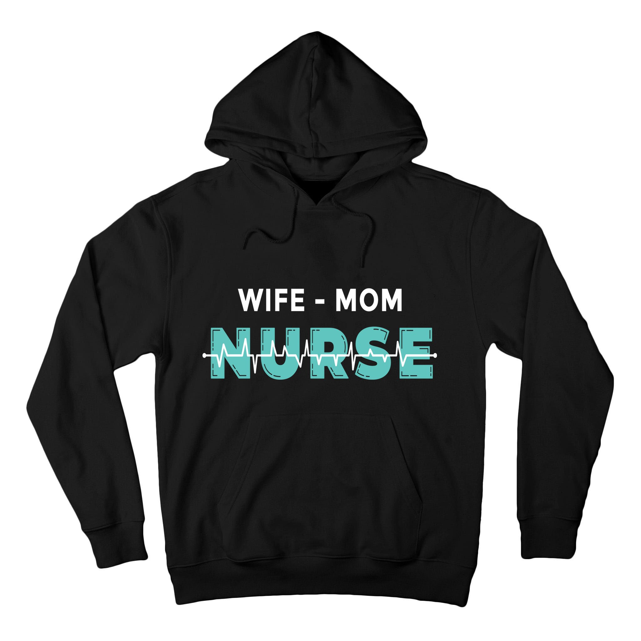 Wife Mom Nurse Pulse Tall Hoodie