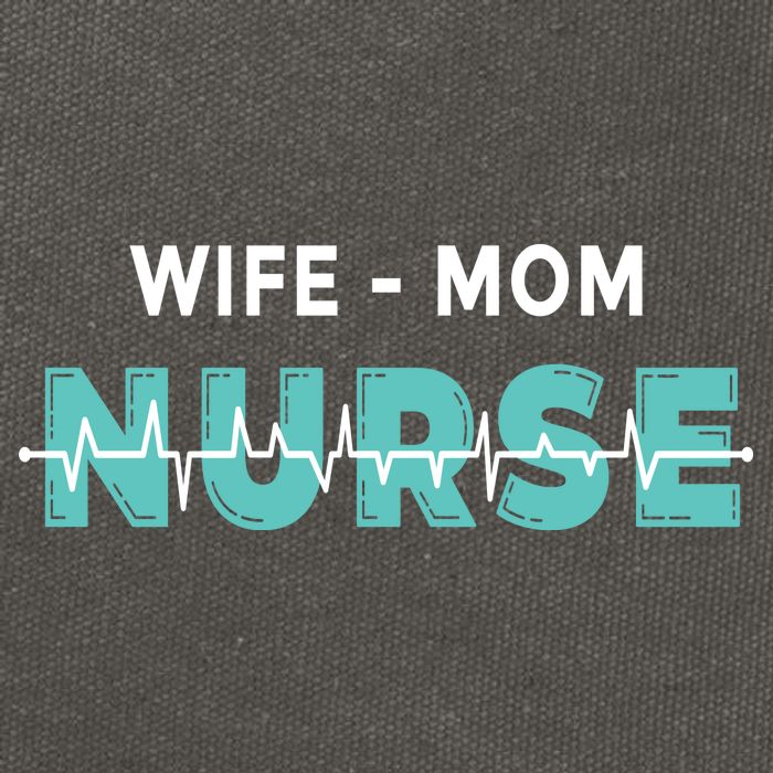 Wife Mom Nurse Pulse Cotton Canvas Backpack
