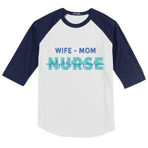 Wife Mom Nurse Pulse Kids Colorblock Raglan Jersey