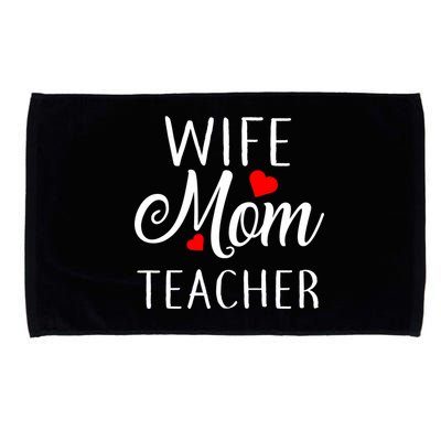 Wife Mom Teacher  Microfiber Hand Towel